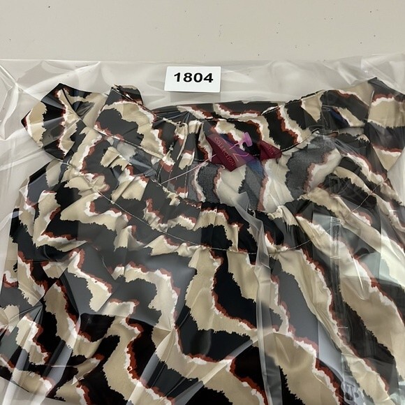 212 Collection Animal Print Tank Top Cream Black Size Small - Picture 12 of 12